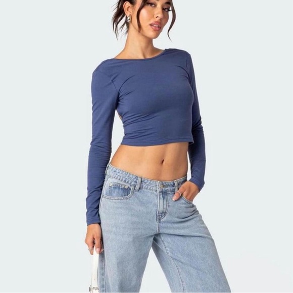 🦋𝗘𝗗𝗜𝗞𝗧𝗘𝗗 𝗕𝗟𝗨𝗘 𝗛𝗔𝗩𝗘𝗡 𝗢𝗣𝗘𝗡 𝗕𝗔𝗖𝗞 𝗟𝗢𝗡𝗚 𝗦𝗟𝗘𝗘𝗩𝗘 𝗚𝗢𝗜𝗡𝗚 𝗢𝗨𝗧 𝗧𝗢𝗣🦋 - Picture 5 of 5